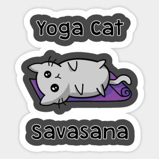 Yoga Cat Savasana Sticker